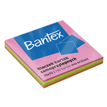 Bloczek Samoprzylepny 75x75 mm 100K Colors bantex
